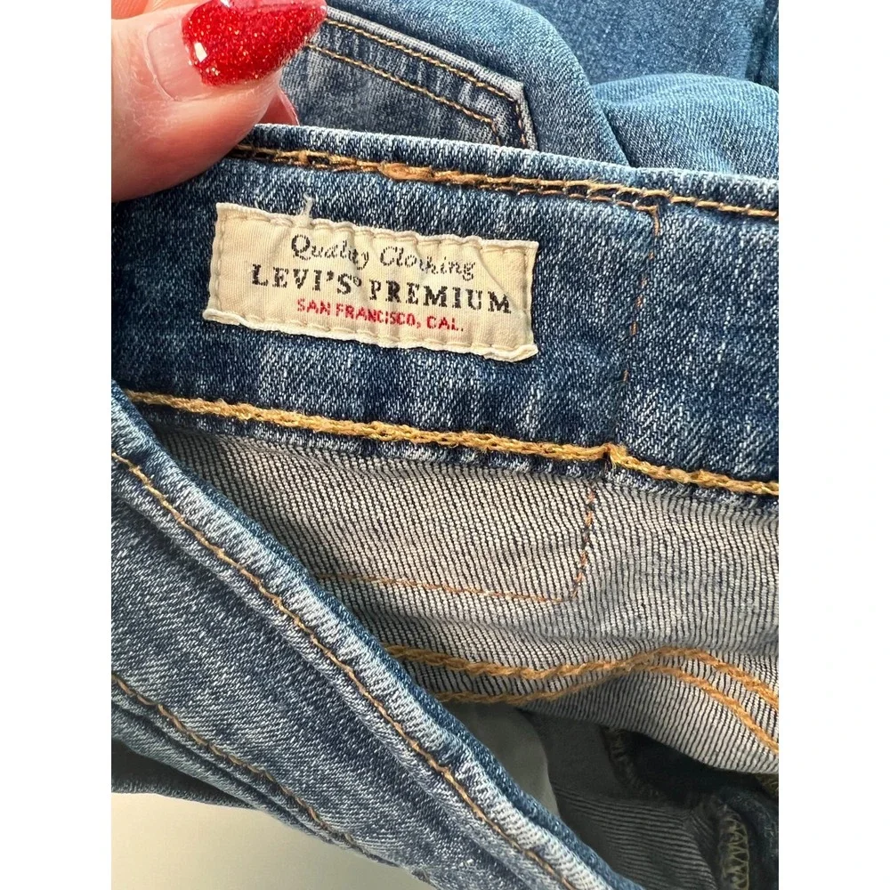 Levis Levi Big E Jeans Men's 32x30‎ Stretch 502 Premium Modern Leather Patch